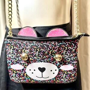 Betsey Johnson Sprinkle Candy Cupcake Teddy Bear Bag